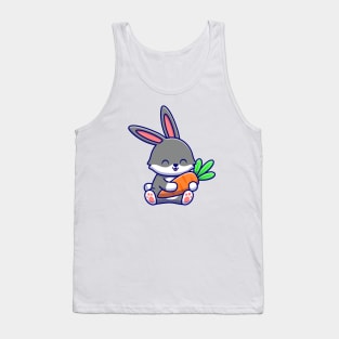 Cute Rabbit Hugging Carrot Tank Top